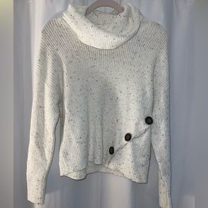 Cowl Neck Button Sweater